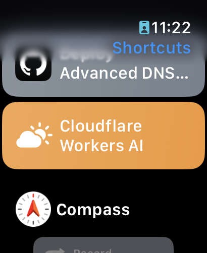 Shortcut on Watch